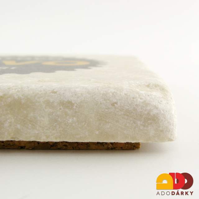 Mramorový podtácek "I know wine is the answer" 10 x 10 cm