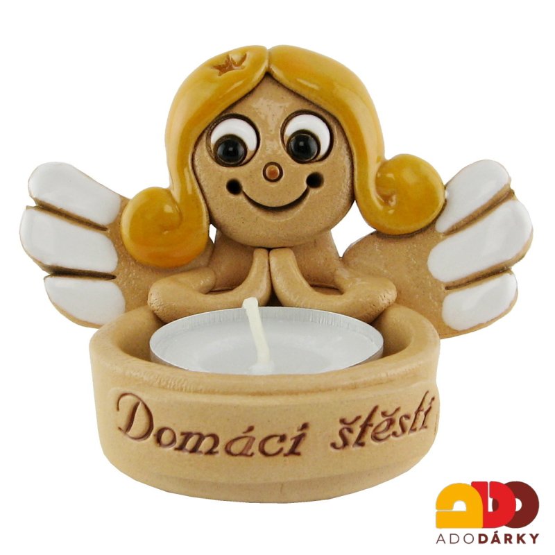 Svícen s kominíkem "Pro štěstí" Ø 7 cm