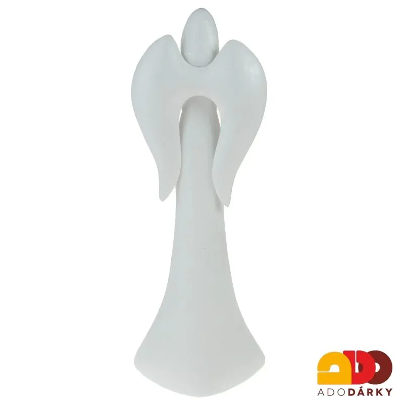Anděl se stříbrným srdcem 26 cm