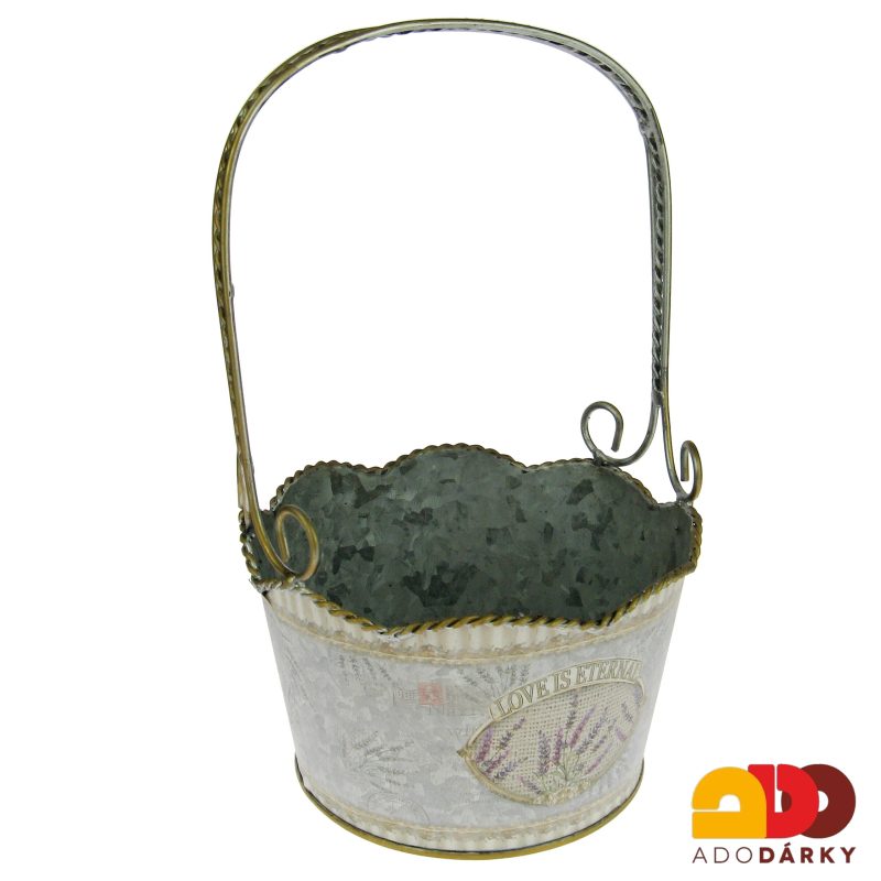 Plechový koš "Lavender" 19 x 22 x 31 cm