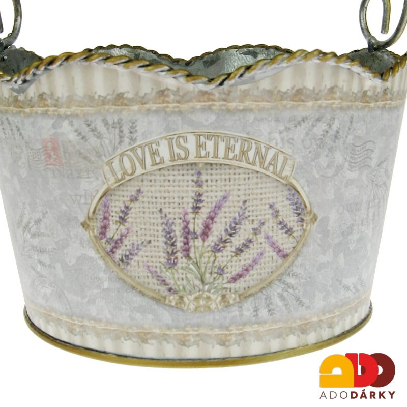 Plechový koš "Lavender" 19 x 22 x 31 cm