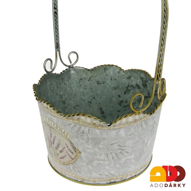 Plechový koš "Lavender" 19 x 22 x 31 cm