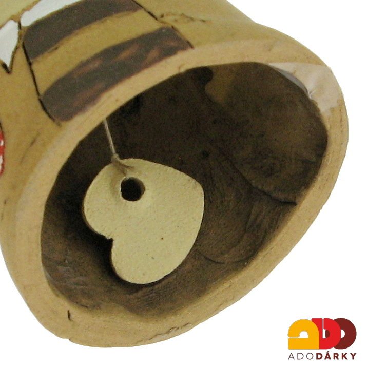 Keramický zvonek medvídek 8cm