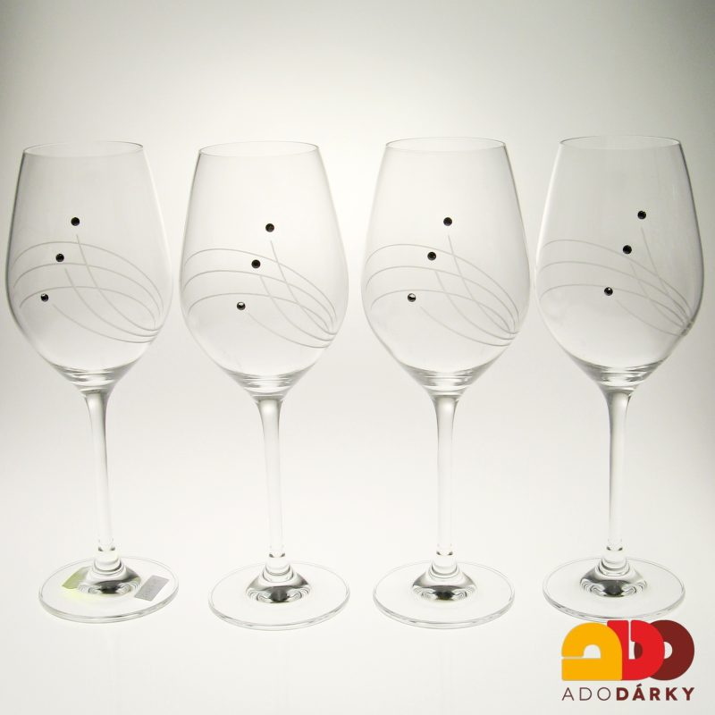 Sada sklenic s karafou Swarovski Flower