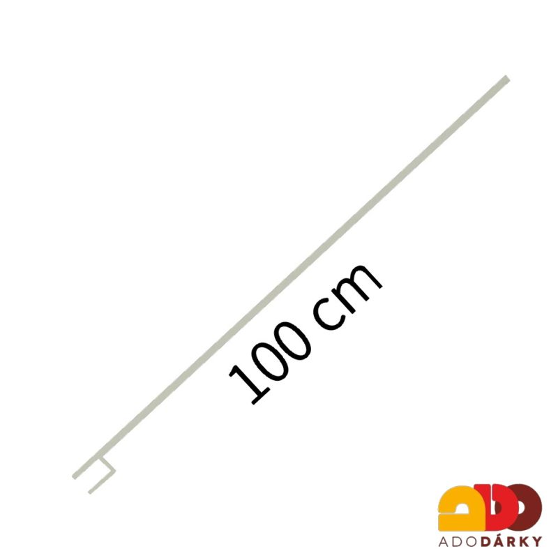 Plechový anděl svícen bílý zápich na zahradu 22 / 121 cm