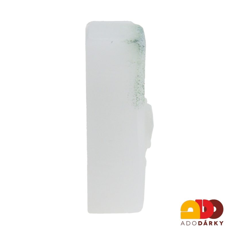 Svíčka Zimní krajina stříbrná 7,5 cm