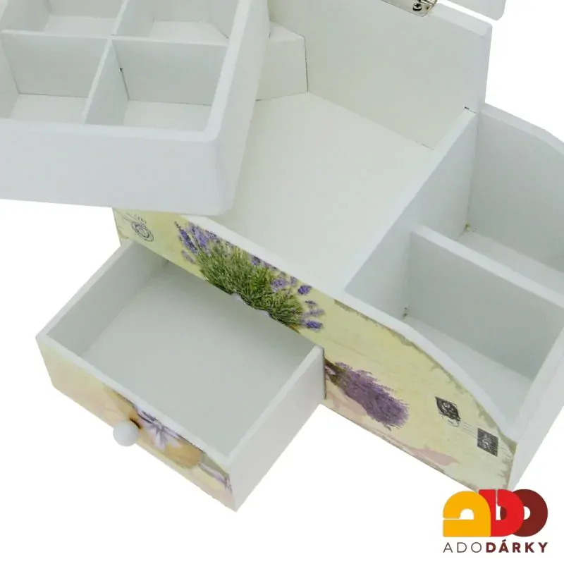 Šperkovnice ze dřeva Provence 21 cm