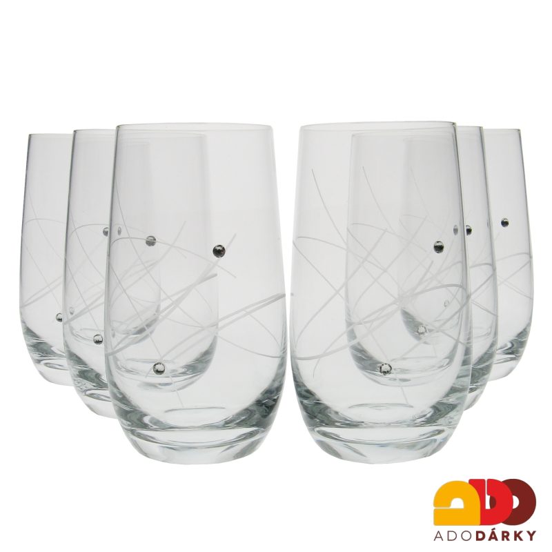 Sada sklenic na vodu Swarovski 390 ml, 6 ks