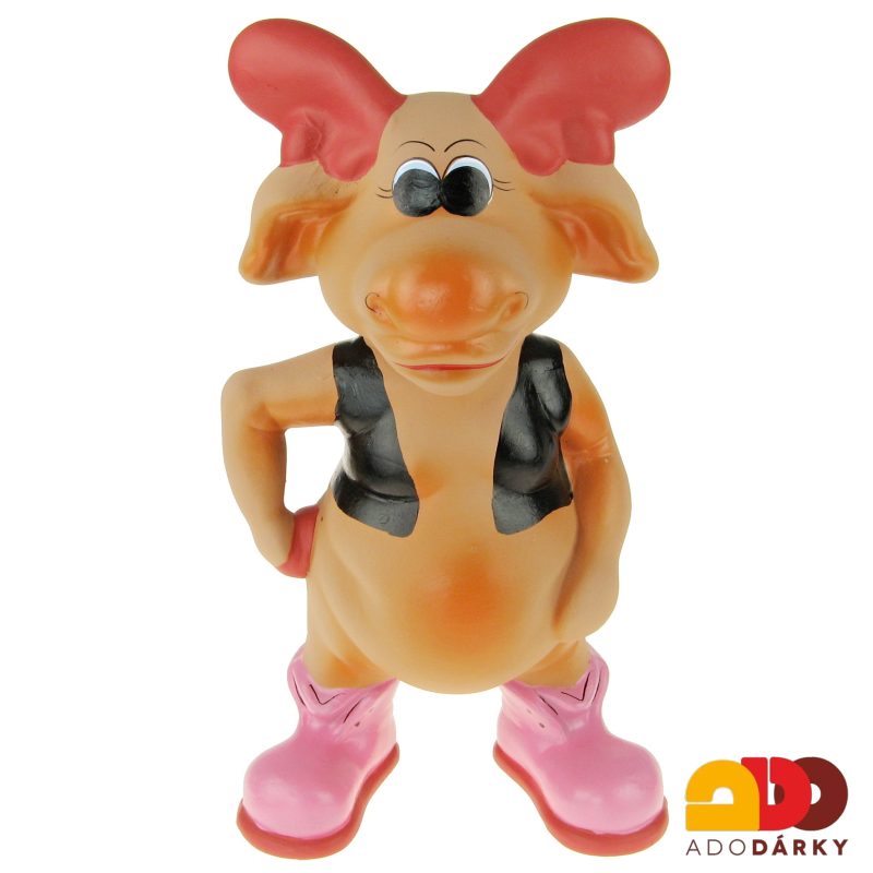 Pokladnička los v černé vestě 38 cm