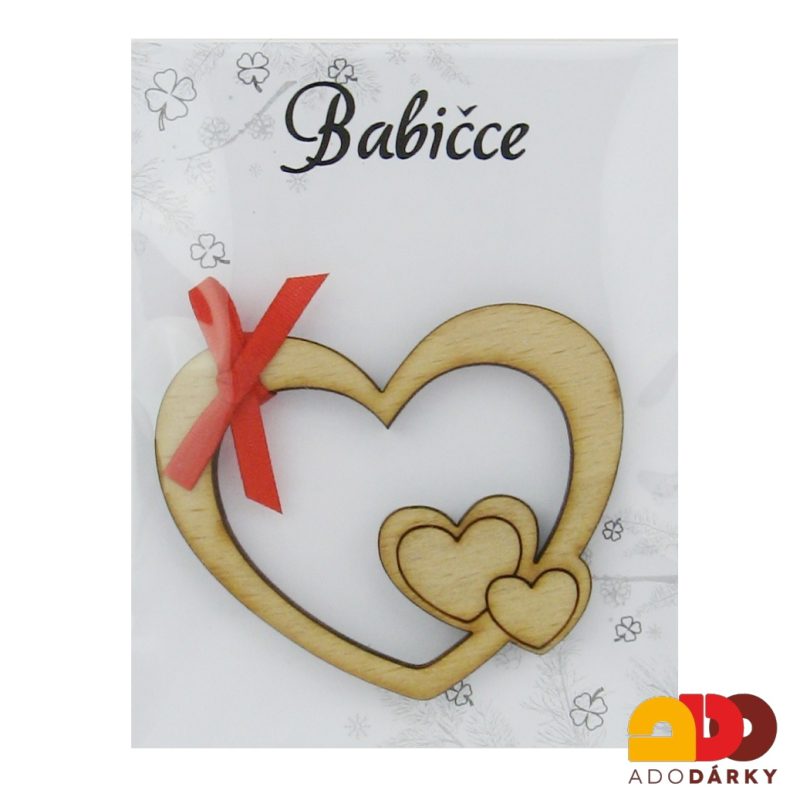 Srdíčko pro babičku 10 cm