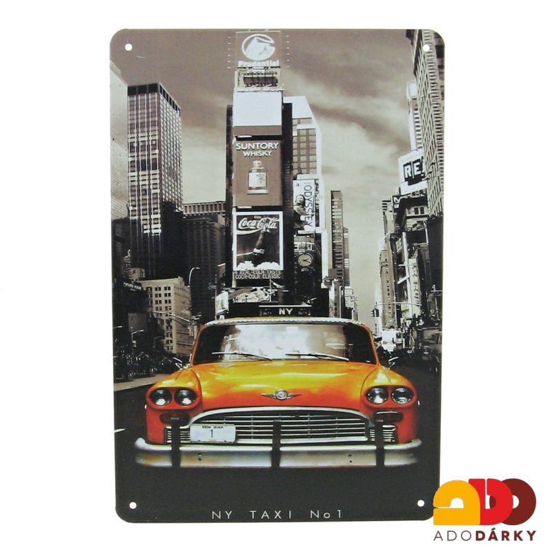 Plechová cedule "Taxi No. 1" 20 x 30 cm