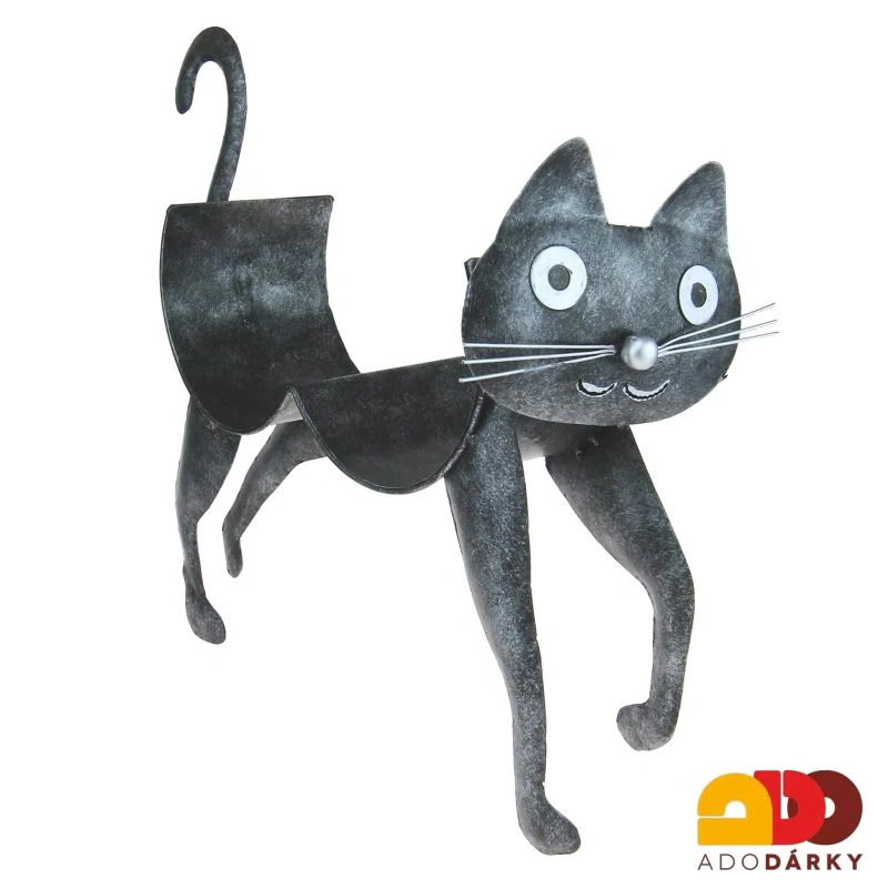 Kovová kočka - držák na toaletní papír 44 cm