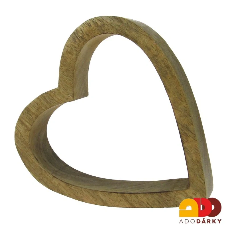 Dřevěné srdce 16 cm