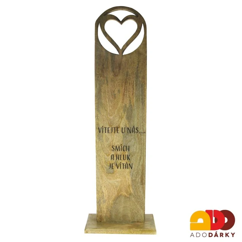 Dřevěná vítací cedule "Vítejte u nás..." 80 cm