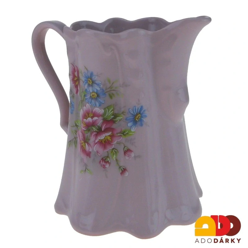 Mlékovka růžový porcelán gladys - květy 0,3l