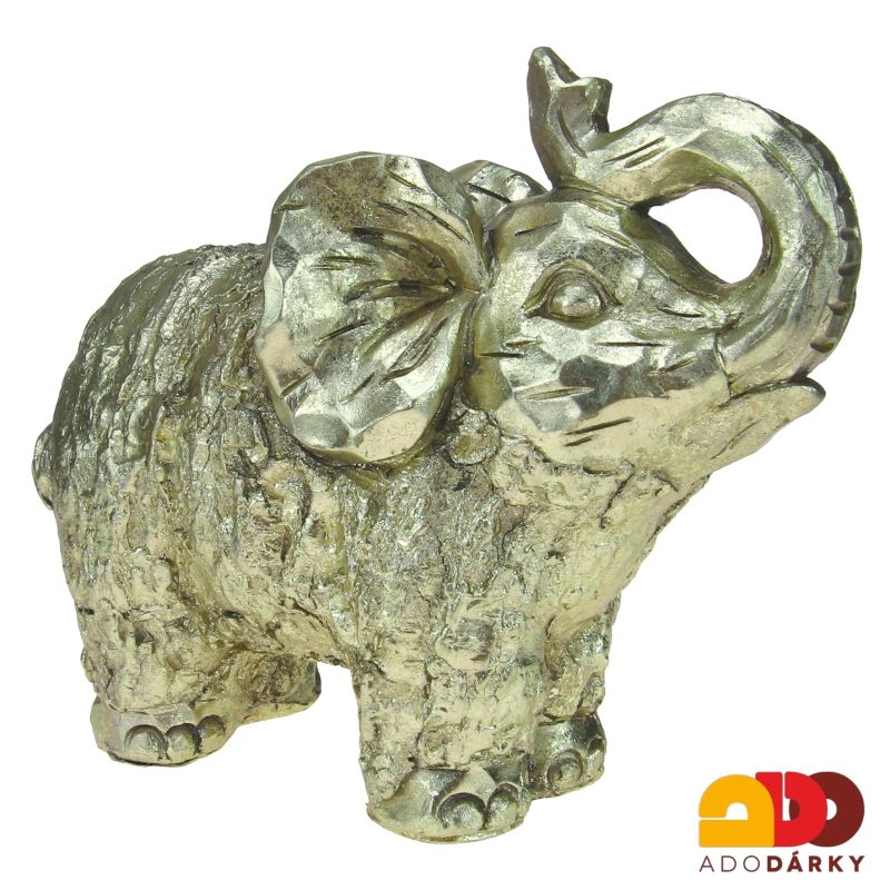 Slon zlaté barvy 25 cm