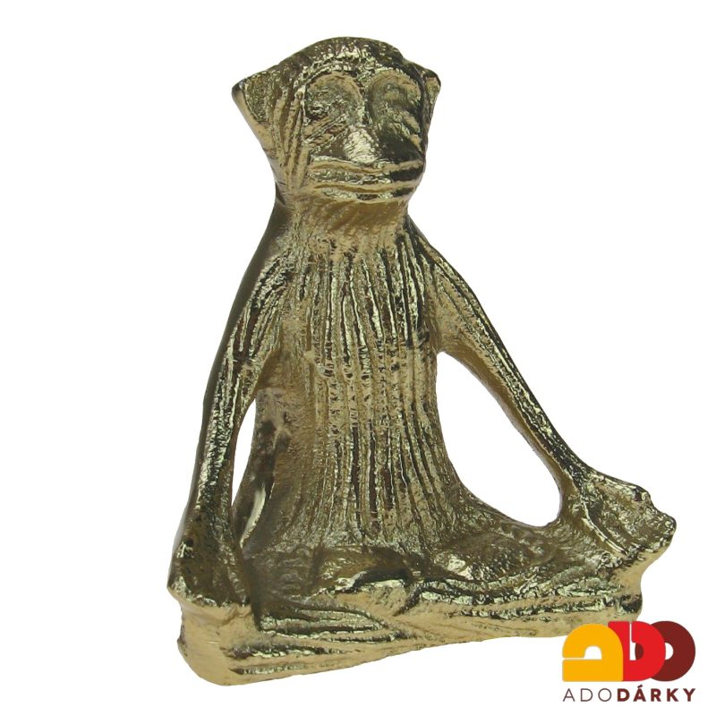 Opice s roztaženýma nohama z kovu 10 cm