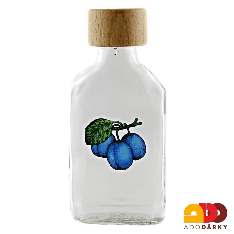 Láhev na slivovici 0,1 l švestka