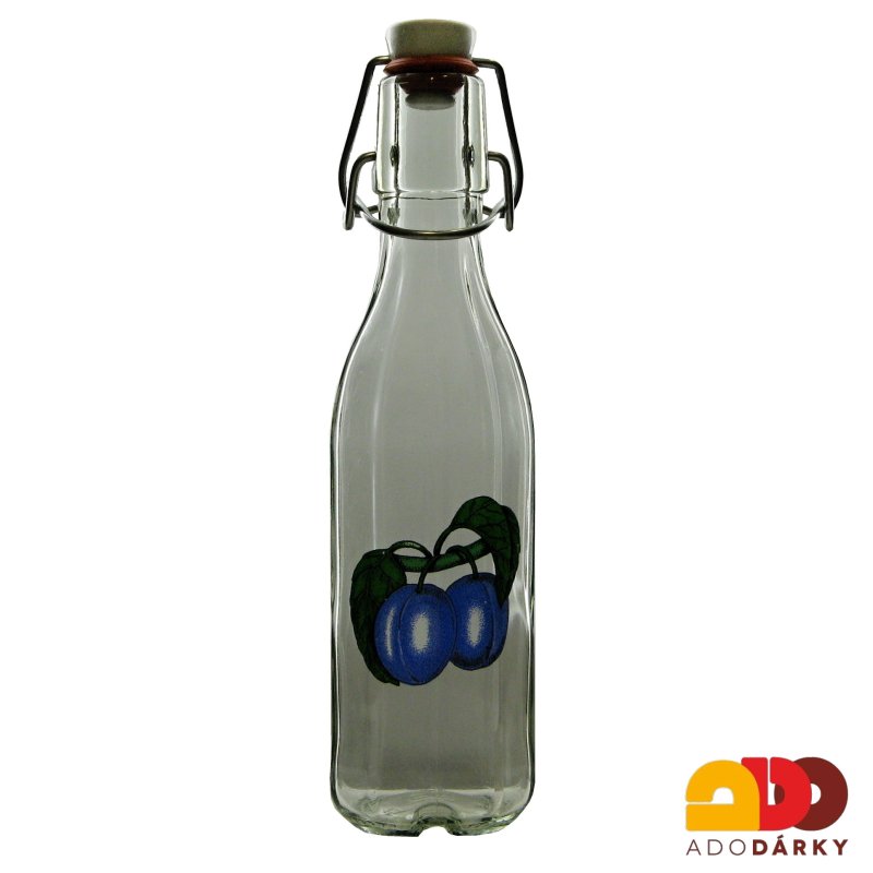 Láhev na slivovici  s kovovým uzávěrem 0,25 l
