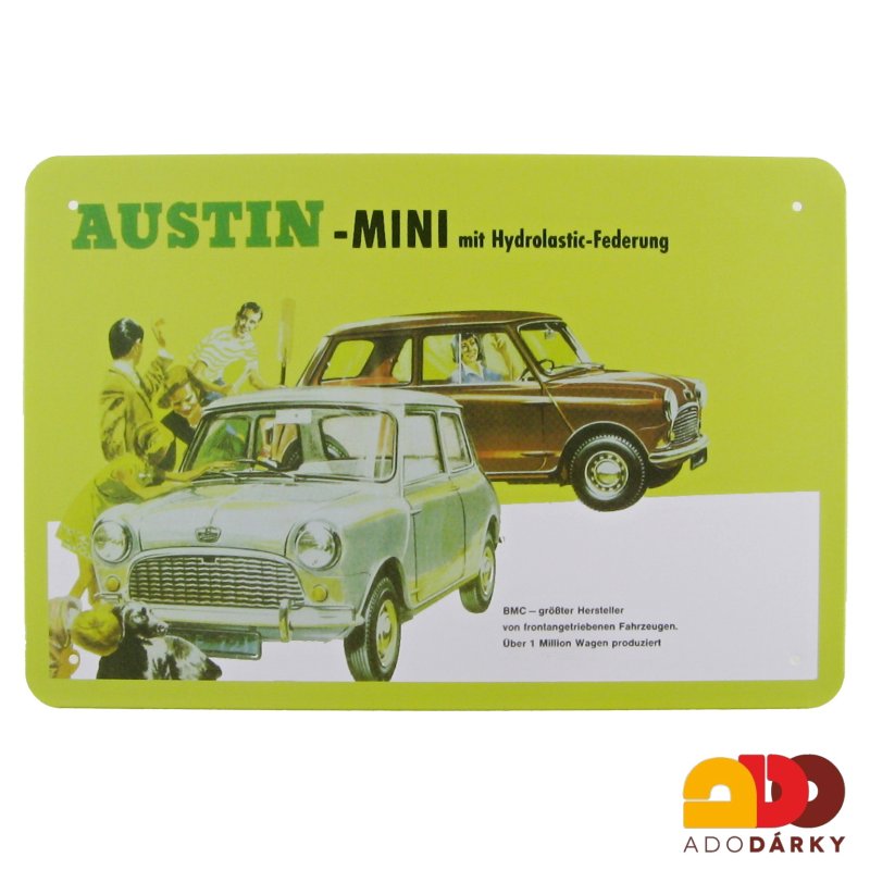 Plechová cedule - Austin MINI 30 x 20 cm