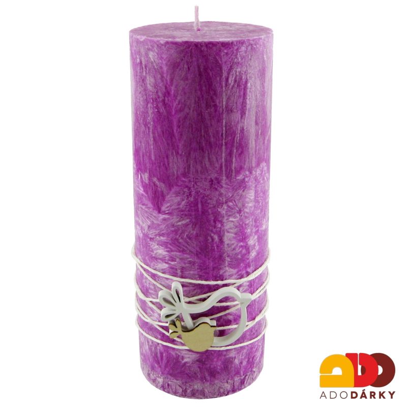 Svíčka válec "Borůvka a vanilka" 18 cm