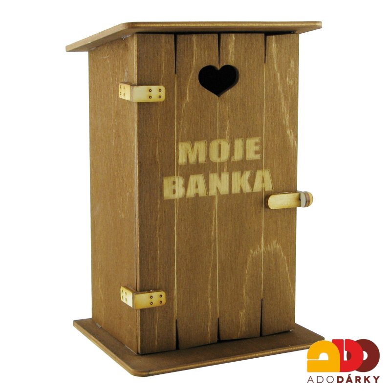 Pokladnička kadibudka "Moje banka" 11 x 10 x 18,5 cm