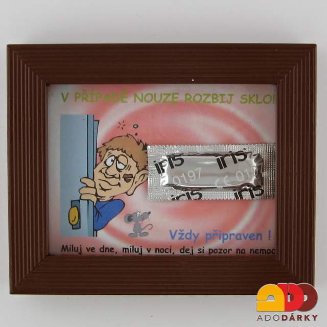 Rozbij sklo - Kondom do zásoby 16,5 x 13,5 cm