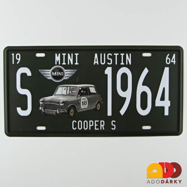 Plechová cedule - Mini cooper 31 x 15,5 cm
