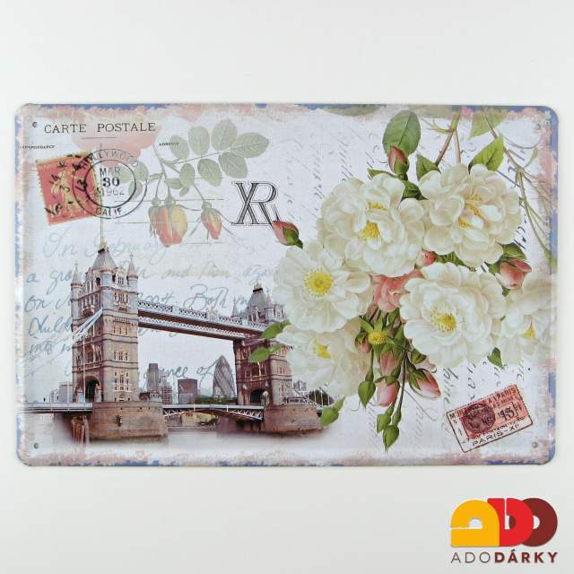 Plechová cedule - London 30 x 20 cm
