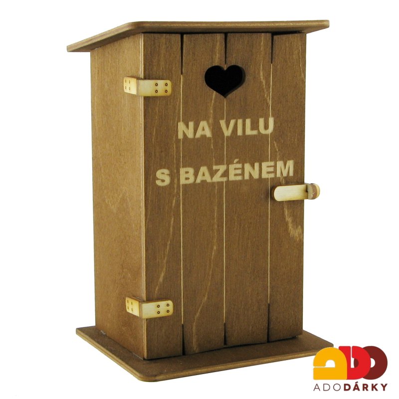 Pokladnička kadibudka "Na vilu s bazénem" 11 x 10 x 18,5 cm