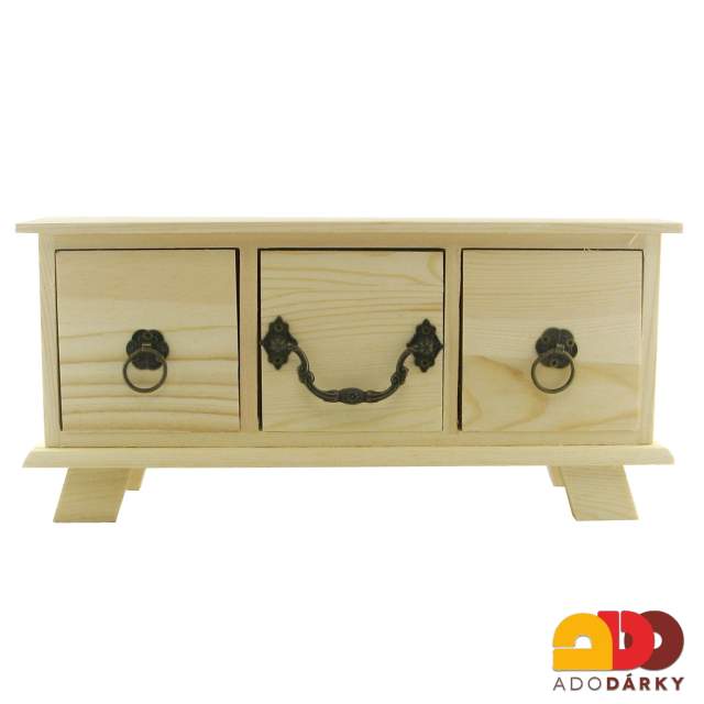 Šperkovnice dřevěná 30 x 10 x 14 cm