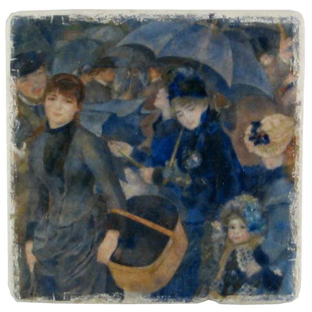 Mramorový podtácek "Deštníky" 10 x 10 cm