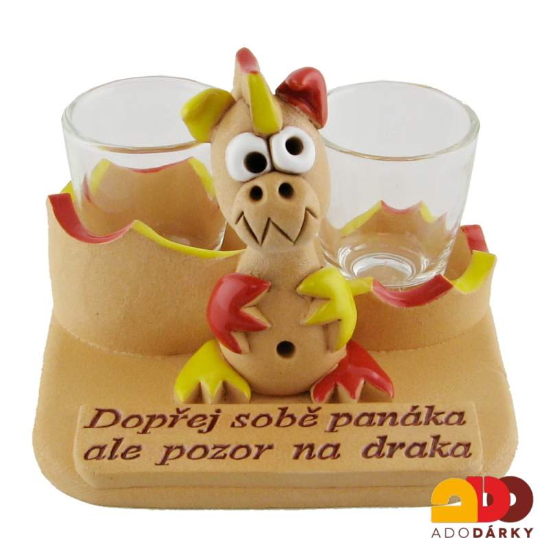 Drak se štamprlemi žluto-červený