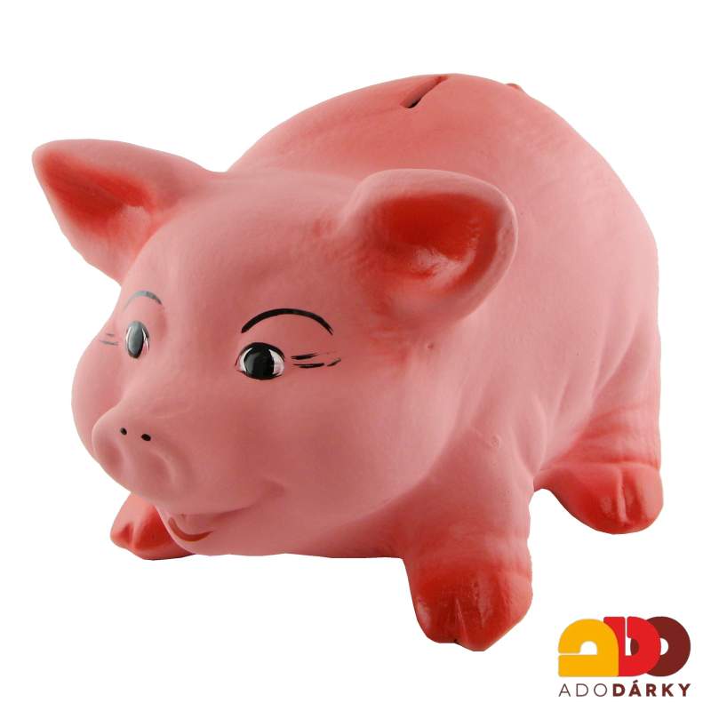 Pokladnička prase střední růžové 24 cm
