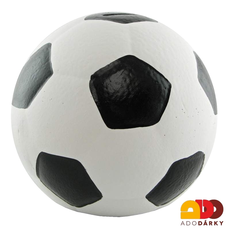 Pokladnička fotbalový míč černý 13 cm
