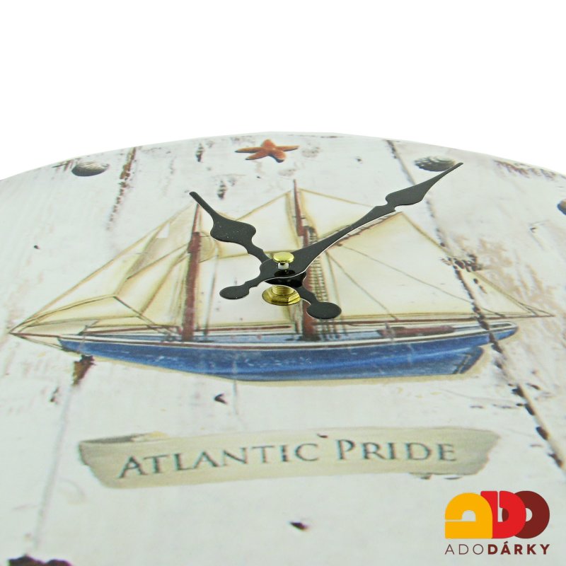 Dřevěné hodiny Atlantic Pride Ø 33 cm