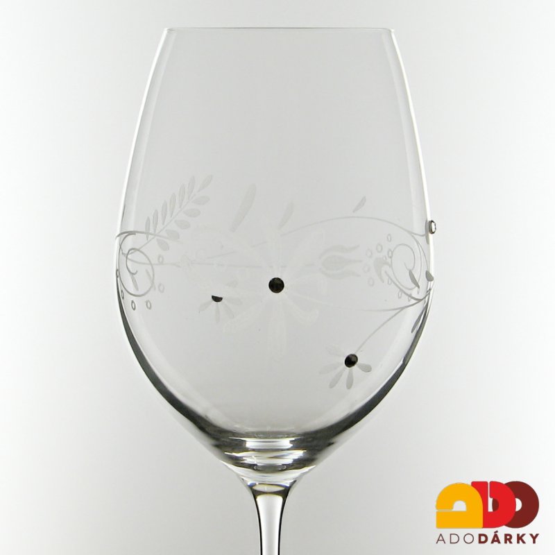 Sklenice na červené víno Swarovski 470 ml sada 2 ks