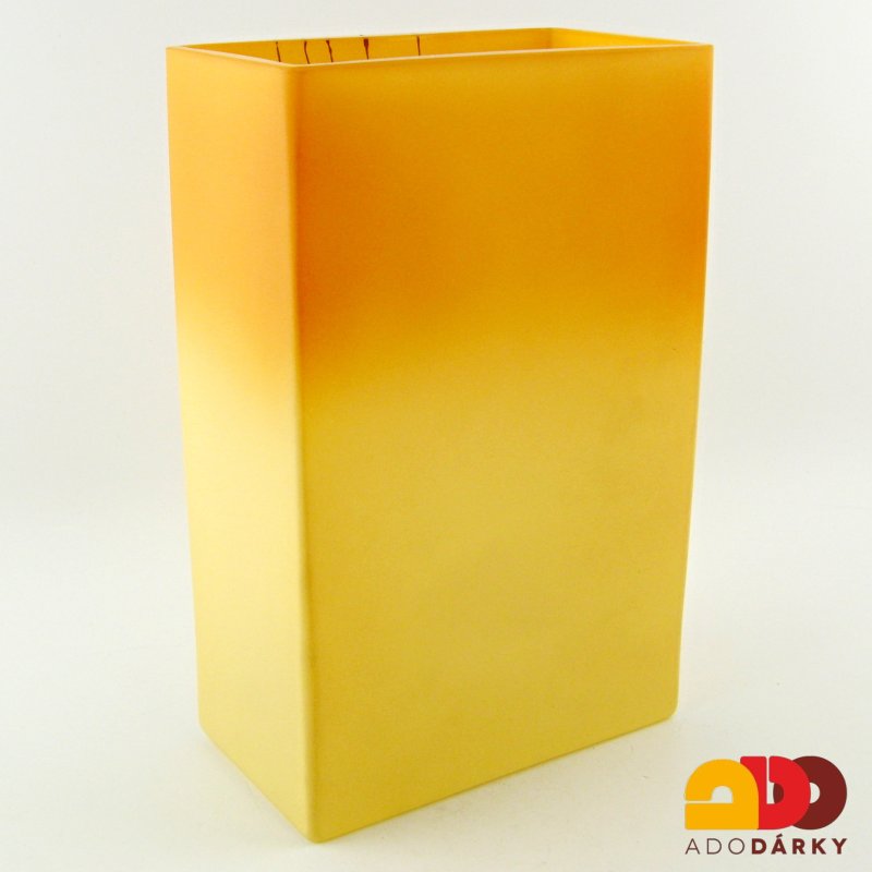 Váza hranatá písková 22 cm