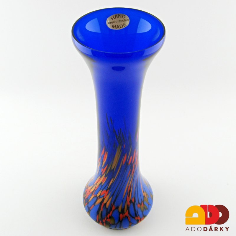 Váza modrá vysoká 26 cm