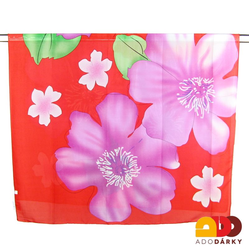 Velká dámská šála s květy