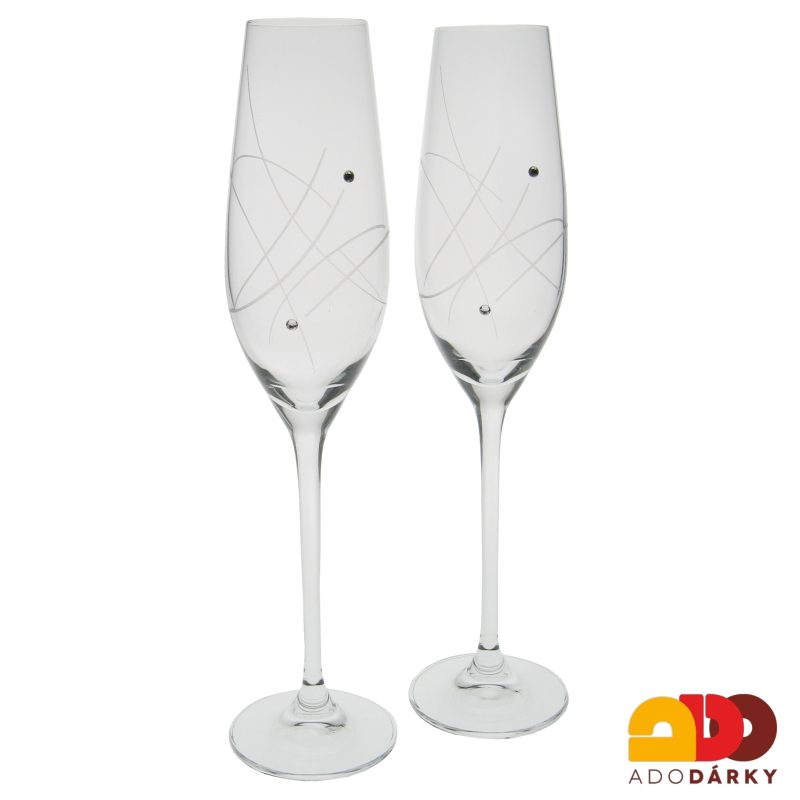 Sklenice na šampus Swarovski 210 ml, 6 ks