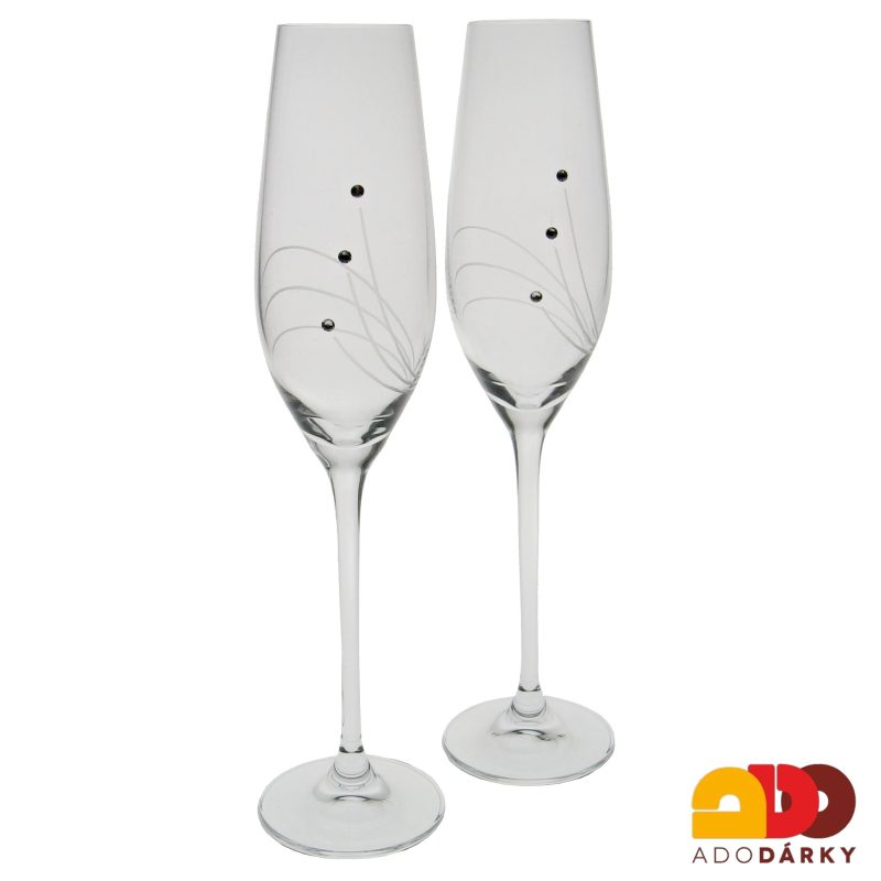 Sklenice na šampus Swarovski 210 ml, 6 ks