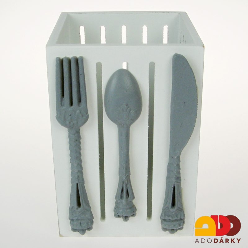Dřevěná krabička na příbory 15cm