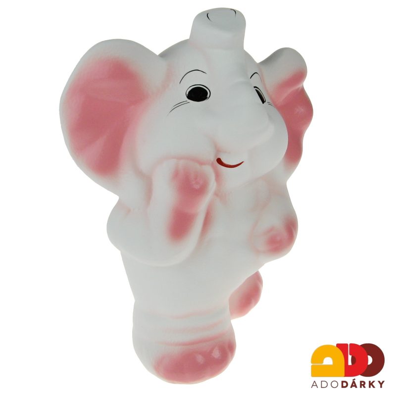 Pokladnička slon bílý 26 cm