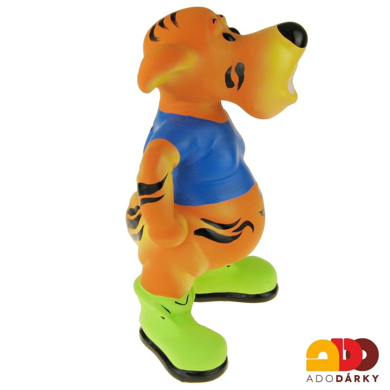 Pokladnička tygr v modrém tričku 37 cm