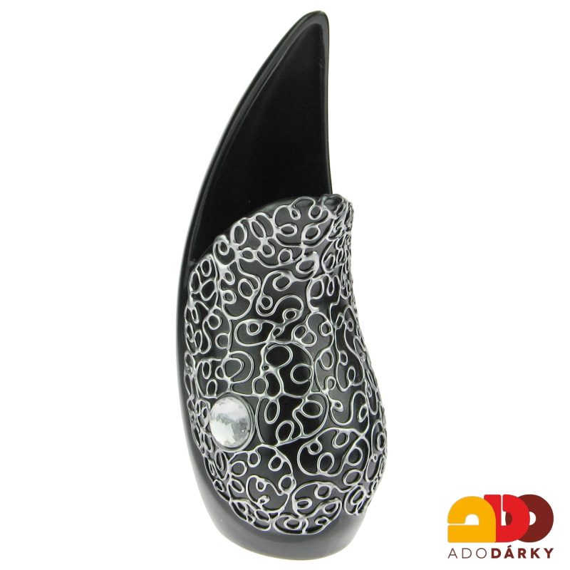Keramická váza zdobená ornamenty 29 cm