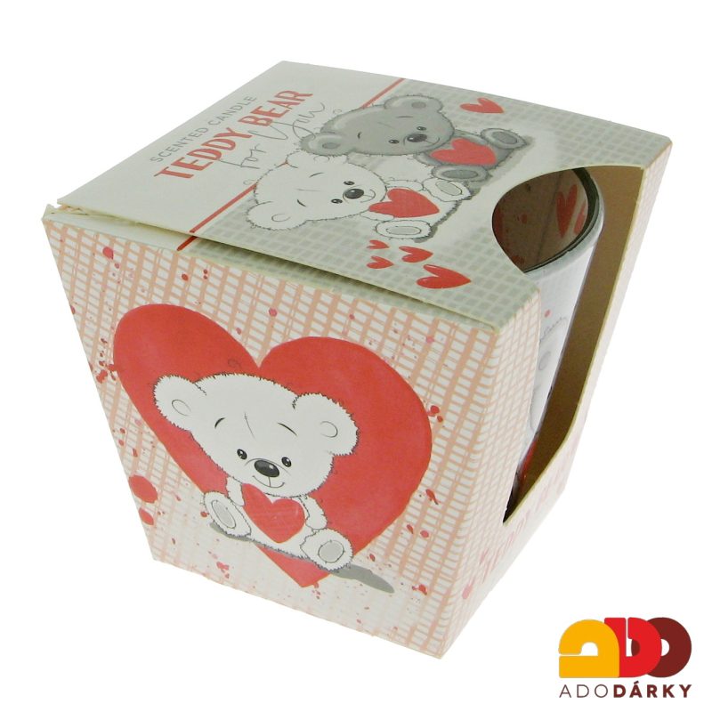 Svíčka ve skle Teddy Bear Ø 9 x 8,5 cm