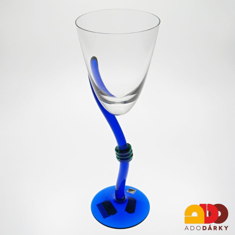 Sklenice na modré noze 24 cm