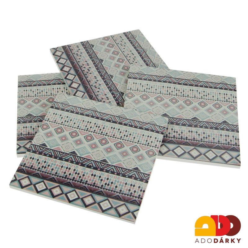Podtácky 4 ks "Ornament" 10 x 10  cm - var. 1