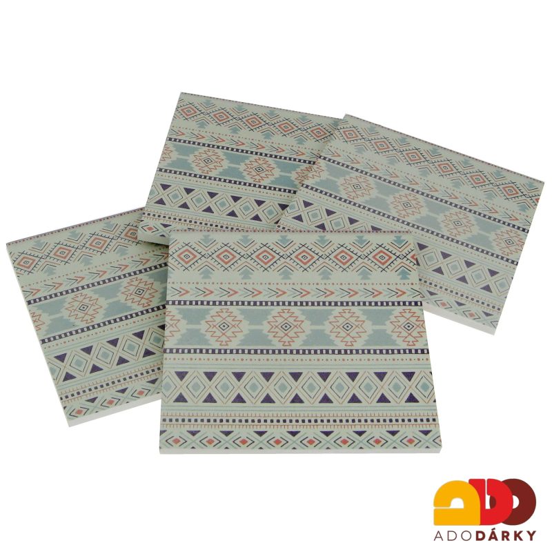 Podtácky 4 ks "Ornament" 10 x 10  cm - var. 3